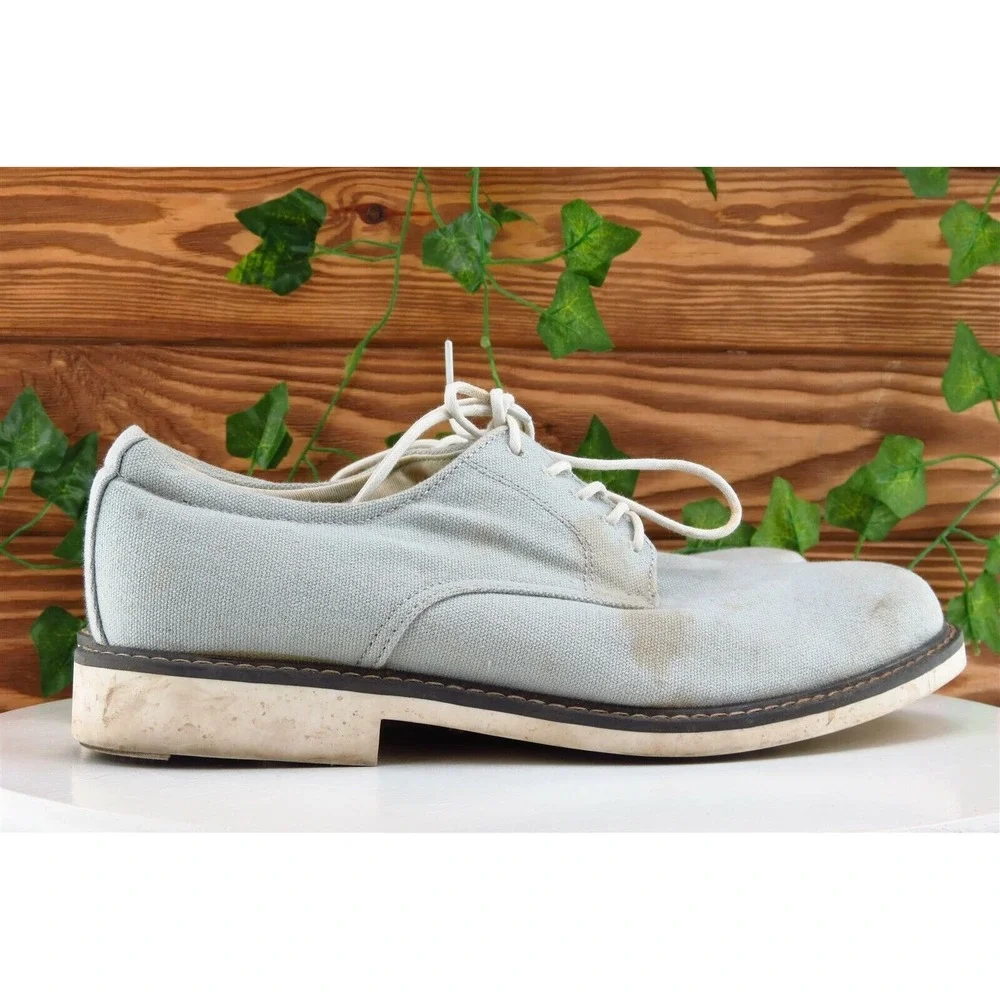 Bass Shoes Sz 10‎ D Gray Derby Oxfords Fabric Men